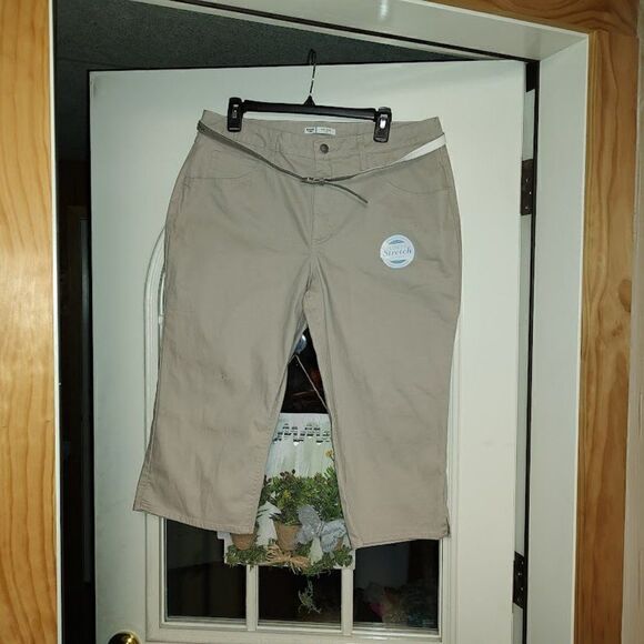 New Lee Riders Beige Slender Stretch Denim Size Women's 16 M - Picture 1 of 3